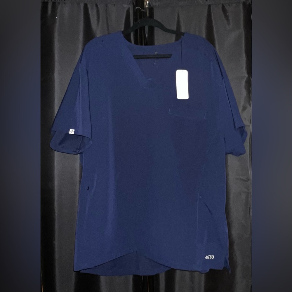 NWT Navy Blue V-Neck Scrub Top